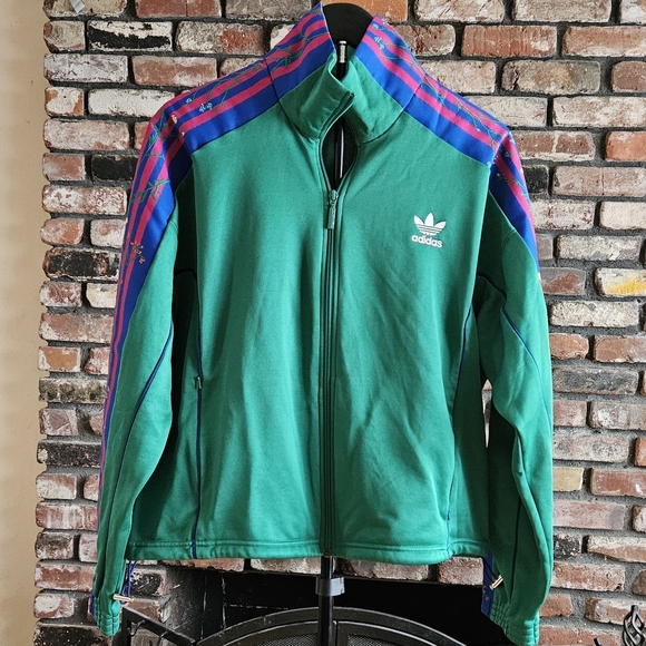 Adidas ED4769 Women Originals Floral Sleeved Track Top Jacket - Picture 1 of 6